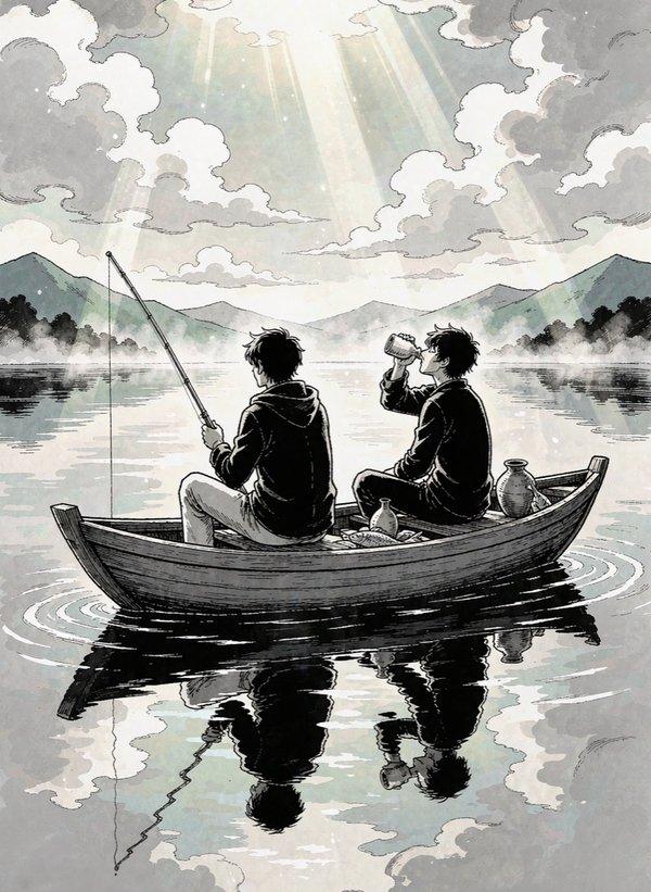 雨过天凉驾小船 封面插画